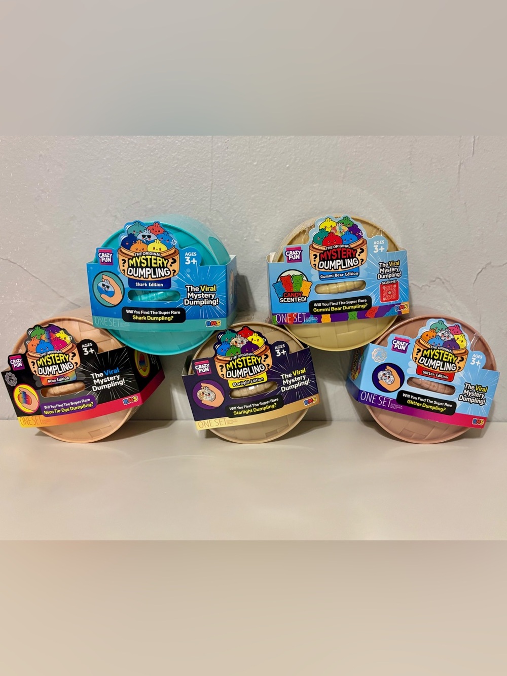 RMS Mystery Dumpling Squishies - Shark, Glitter, Starlight, Gummi Bear & Neon